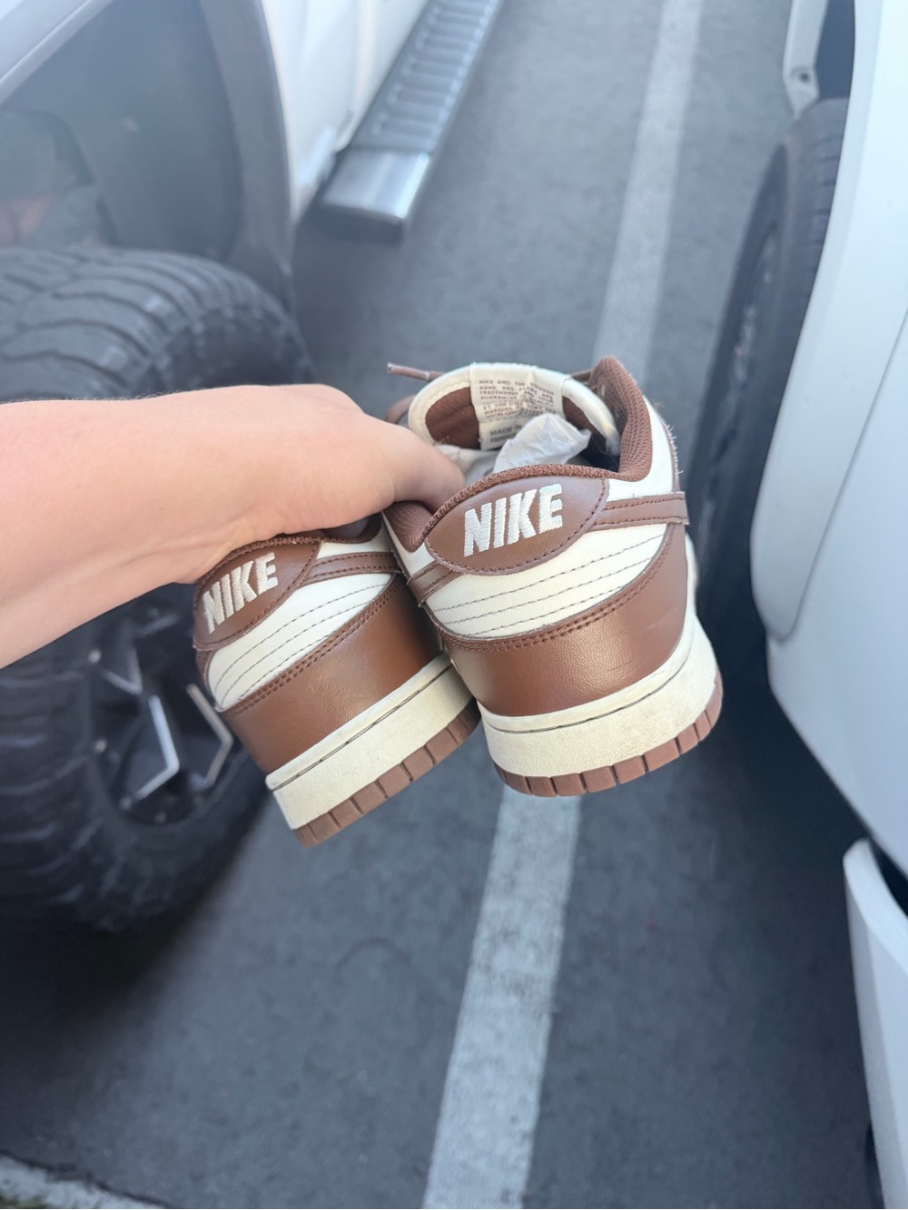 Nike Brown and Cream Low-Top Sneakers - Picture 8 of 9